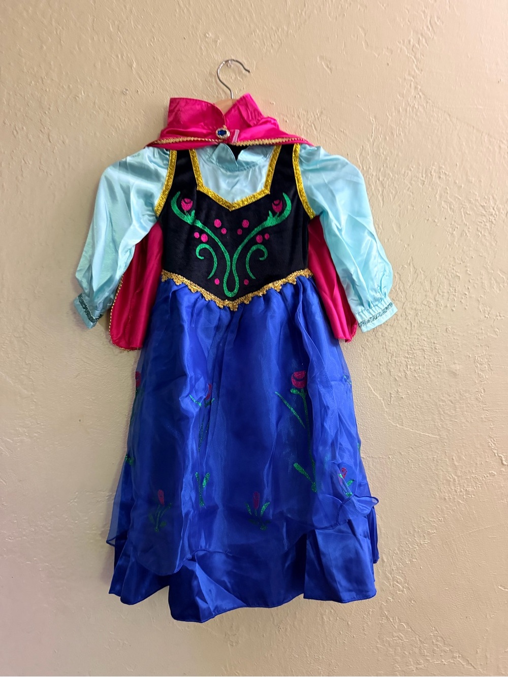 Kids Pink and Blue Princess Costume with Cape & Accessories - Picture 2 of 6
